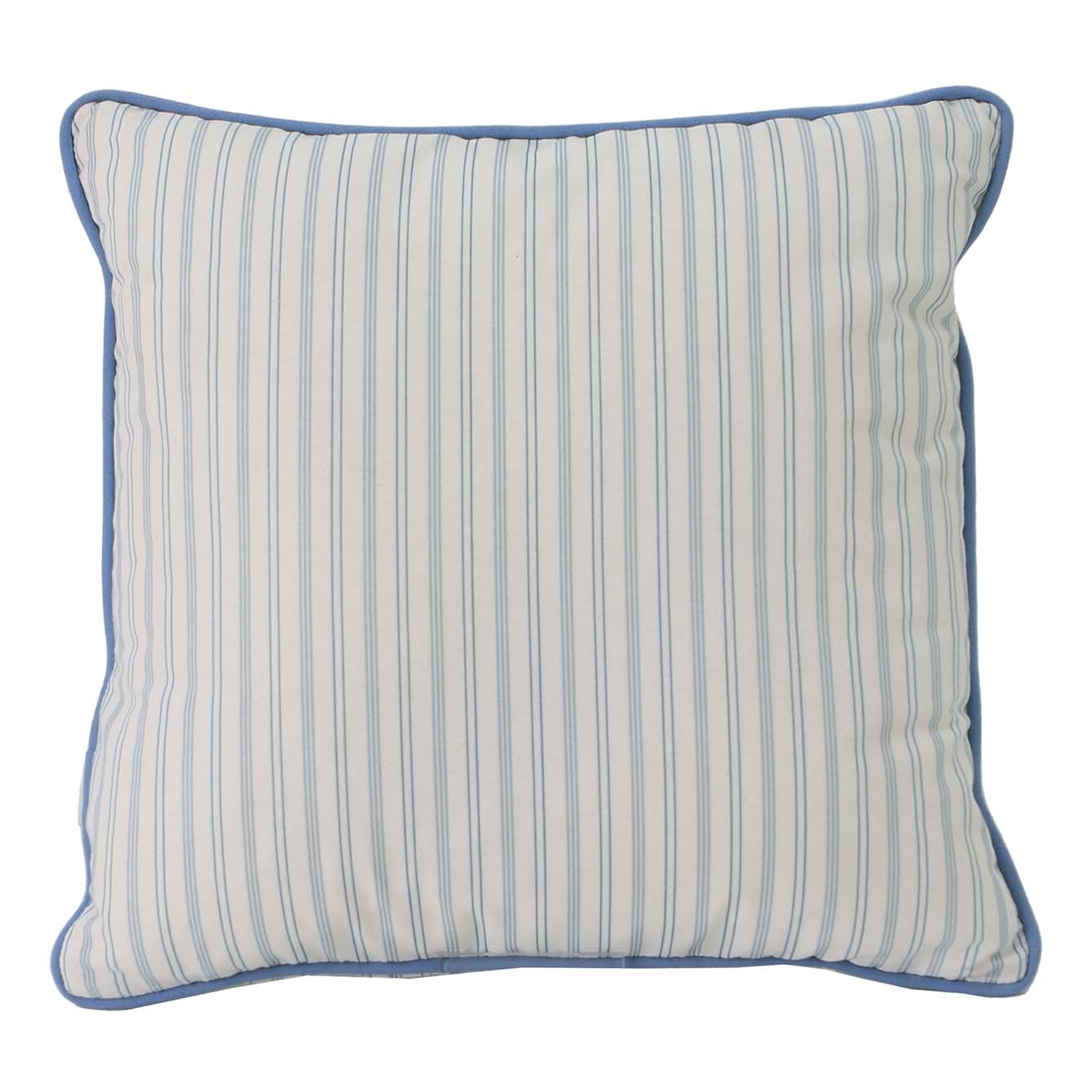Lille Stripe Dove Grey Outdoor Scatter Cushion by Laura Ashley